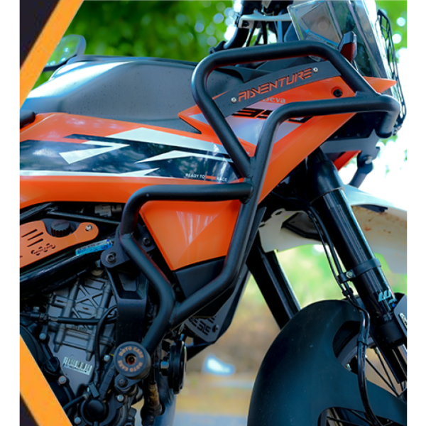 KTM ADV 2025 TYPE 1 CRASHGUARD WITH SLIDERS BLK-3